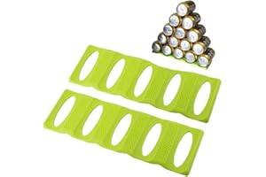 ULALAZA 2 unids botella apilamiento estera puede apilador gabinete de cocina y nevera almacenamiento rack botellas de vino titular