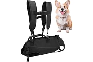OLDMOOM Harnais de Levage pour Chien - Portable et réglable - Sac de Transport Horizontal pour Chien - Vêtements et Accessoires Multifonctions pour Voyage, randonnée, vélo, Urgence, Sport, extérieur