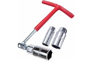 UV STYLISH Set di chiavi a bussola per candele di accensione, con impugnatura a T, per chiave a bussola da 16 mm e 21 mm, chiave flessibile per fissaggio e smontaggio