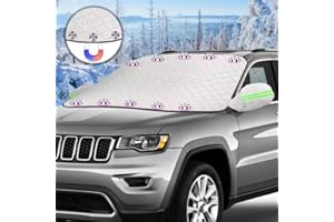 VASIN Frontscheibenabdeckung, Auto Scheibenabdeckung Windschutzscheibe Abdeckung, 2024 Upgrade Winterschutz Abdeckung mit 10 Groß Magneten für Meisten Autos Windschutzscheibe, Frost,Gegen,Sonnenschutz