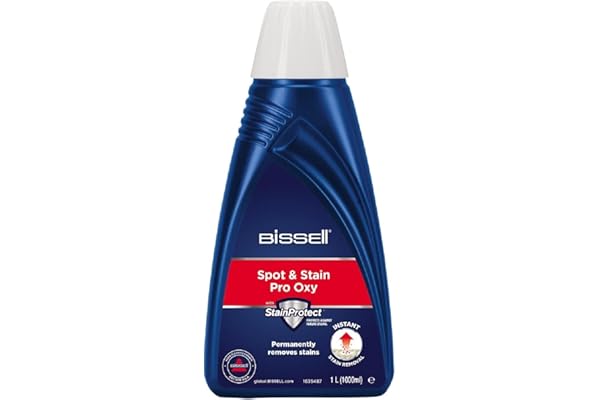 BISSELL Spot & Stain Pro Oxy, Solution de nettoyage pour Shampouineuse Canapé, détachant pour appareils SpotClean & Pet Stain Eraser, avec StainProtect, 1L, 20383