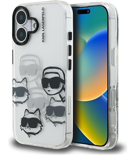 Coque iPhone 14 Pro Max Karl Lagerfeld Saffiano Karl's Head - Noire