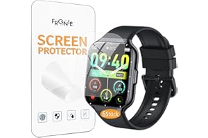 Frgnie Film de protection Compatible avec Jugeman P99 Montre Connectée 1.96", protection écran pour P98 Smartwatch (6 Pack) TPU HD protection d'écran