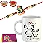 TONKWALAS Printed Coffee Mug, Rakshabandhan Special Card, Roli Chawal, Designer Rakhi, - 1 Piece, Multicolour