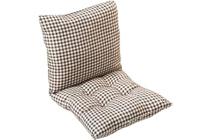 MeRcri Pack 1/2/4 Cojines para Sillas con Respaldo,40x40/45x45/50x50 cm,con Correas de Sujeción,Cojín Acolchado de Respaldo Bajo, Cojín Acolchado para Silla de Jardín (Color : #22, Size : 45x45cm1pc)