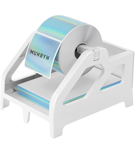 MUNBYN 2 inch ronde etiketten, zelfklevende rol verzendetiketten, 750 etiketten, cirkel, thermo direct etiketten voor doe het zelf logo design, QR  code, naamplaatje, adreslabels, huishoudetiketten, roze