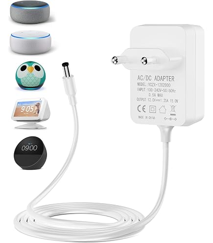 15w Cargador Para Echo Dot 3ra 4ta 5ta Gen Adaptador | Meses Sin Interés