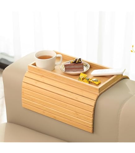 Sofa Armlehne Organizer Light Bamboo Sofatablett / Armlehnentablett Aus  Bambus  Flexibel Fr Couch & Sessel