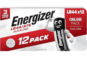 Energizer LR44 Batterie (12 Stück) - A76 Knopfzellen - Quecksilberfreie - 3 Jahre lagerfähig - Alkali 1,5V [Amazon Exclusive]