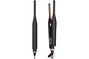 UKLISS Lisseur Cheveux Court, Lisseur Boucleur Cheveux 2 EN 1, Ecran LCD Numérique 120-230 ° C, Mini Fer à Lisser Professionnel pour Les Cheveux Courts, Barbu et Frange,15s Chauffage Rapide