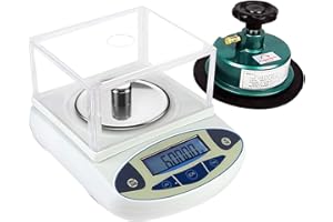 BAOSHISHAN Elektronische Präzisionswaage, 600 g/0,01, digitale analytische Waage mit einer Scheibe, Sampler Cutter für Textiltuchschneider (mit Windschutzscheibe) (600 g/0,01 Skala + Probenschneider)