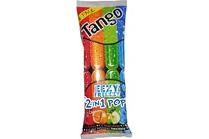 LOLLIES Tango Eezy Freezzy 2-in-1 Ice Pops – 2 Pack of 8 Freezer Ice Pops (Tango)