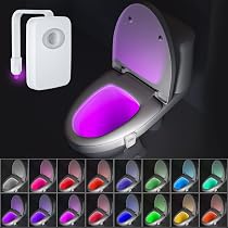 Lumière LED Pour WC 8 Couleurs Avec Capteur - Éclairage Automatique Nuit Pour Toilettes Et Salle De Bain