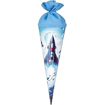 Cornet Surprise Goldbuch Motif Vaisseau Spatial | 35 Cm Longueur, 11,5 Cm Diamètre | Cadeau Rentrée Scolaire, Anniversaire, Retraite | Fermeture Feutre