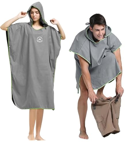 Hiturbo Kids Changing Robe Towel Poncho Bathrobe with Hooded for Beach,Swimming, Surfing