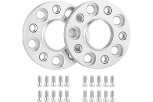ISINEVER Spurverbreiterung 5x112 40mm pro Achse 2x20mm Mittenzentrierung 66,5mm Kompatibel mit Audi A4 A5 A6 4G A7 Kompatibel mit Mercedes mit Radschrauben M14x1.5 Spurplatten Distanzscheibe Silver