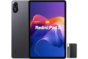 XIAOMI Redmi Pad 2 - Tablet Android 11" 2.5K, 4GB RAM+128GB ROM, MediaTek G100-Ultra, Batería 9000 mAh, Pantalla 90Hz, Dolby Atmos, Gris, con Funda Protectora Negra incluida