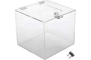 TUKA-i-AKUT Caja de Donaciones Cerrada 30x30x30 cm, Acrílica Transparente Lotería/Promoción/Acción/Votaciones, TKD8260-30cm