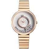 Fastrack Vyb Celeste with Quartz Analog White Dial Rose Gold Stainless Steel Strap Watch for Women - FV60135WM01W: 