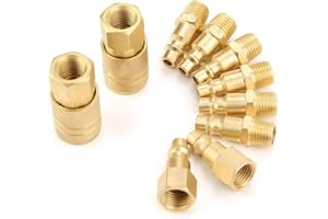 HILILAND 10pcs 1/4" NPT adaptador para compresor de cobre neumático herramientas conector para aire comprimido conector conexión rápida