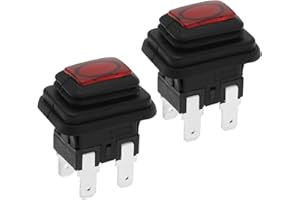 YINETTECH 2 interruttori a pressione quadrati a 4 pin, per macchina da caffè, compatibili con macchine da caffè Didiesse Frog, interruttori di ricambio