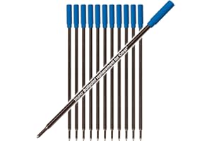 Jaymo - 12 - Recharges pour stylo à bille Bleu Cross®. Écriture allemande lisse et pointe moyenne de 1 mm. # 8511