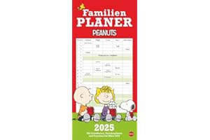 Peanuts Familienplaner 2025: Kalender für Familien mit 5 Spalten. Humorvoll illustrierter Familien-Wandkalender mit Snoopy, Charlie Brown und Co. (Familienplaner Heye)