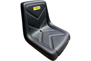 CARRETCAR EUROPEA Asiento de Tractor Universal Negro - Asiento de Repuesto Universal Ergonómico para Tractor, Cortacésped, Carrito de Golf, Carretilla Elevadora, comodidad asegurada para largas horas.