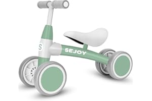 Sejoy Rowery do biegania dla dzieci w wieku 1-3 lat, dla chłopców i dziewczynek, 12-36 miesięcy, na rower na pierwsze urodziny, prezent dla dzieci, bez pedałów, dla małych dzieci, 4 koła (5,5 cala)