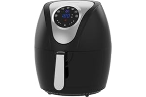 EMTRONICS 4.5L Air Fryer - 1400W Oil-Free Cooker with 7 Presets, Non-Stick, Dishwasher Safe Basket (4.5L) - Black