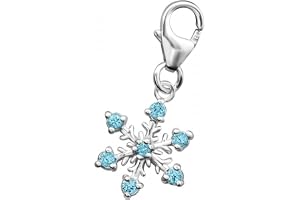 Kubisk zirkonia (CZ)/kristallset med clip-on berlockkollektion – sterling silver clip-on berlock hänge med hummerlås för kvin