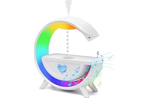 Gohytal Umidificatore Ambiente, Diffusore di aromi 2 in 1 con Bluetooth e 7 Colori luce notturna a LED Spegnimento Automatico per Growbox Camera da letto Soggiorno Cameretta dei Bambini