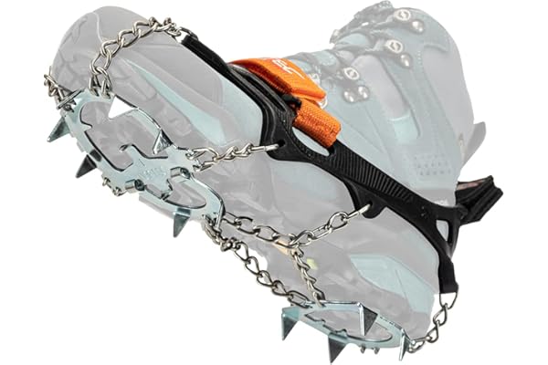 Nortec Crampons ALP 2.0 Made in Italy pour Winter Trekking sur Glace et Neige, Micro Crampons Légers pour Chaussures avec Etui