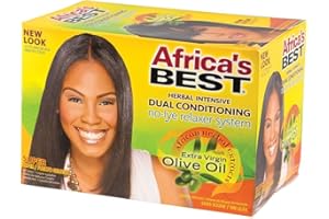 Africa's Best Kit Défrisant Olive Cheveux Épais No-Lye Relaxer