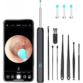 Kameralı Kulak Temizleme Cihazı, 1296P Full HD Kameralı Kulak Temizleyici, 6 Adet LED Işıklı, Su Ge&ccedil;irmez, App Kontroll&uuml;, &Ccedil;oc