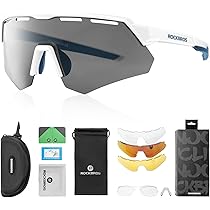Occhiali Ciclismo Polarizzati Occhiali Da Ciclismo ROCKBROS Polarizzati UV400 - Montatura Intera, Lenti Colorate, Per Sport E Attivit&agrave; Outdoor Occhiali Da Sole Ciclismo ROCKBROS