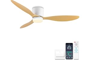 ycwdcz Ø106 cm Deckenventilator mit Beleuchtung, Reversibel DC Motor, Deckenlampe mit Ventilator Leise 6 Gang mit Timer, 3 CCT wählbar, Deckenleuchte mit Ventilator für Schlafzimmer, Wohnzimmer