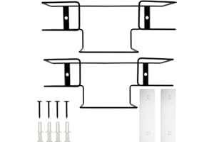 DANDELIONSKY 2 Pack Glove Box Holder Wall Mount Black Metal Glove Dispenser, Multifunctional Glove Box Organizer for Rubber Latex Gloves Organizer Face Wipes, for Lab Home Kitchen Office