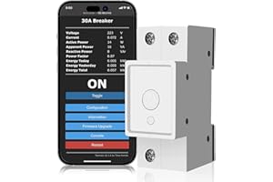 TASMOTA - Contador de corriente CURRYSMARTER 30A Wlan ESP8266 Smart programable | Protección contra sobretensiones | 220 V-230 V 50 Hz/60 Hz | Contador de corriente alterna | 2,4 GHz