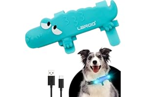 LaRoo LED Leuchtband für Hunde, USB Wiederaufladbar Leuchtanhänger Einfach an Halsband Leine und Geschirr zu Befestigen, Weiches Silikon 3 Leuchtmodi Blinklicht Nachtlicht Halsbandschmuck für Hund