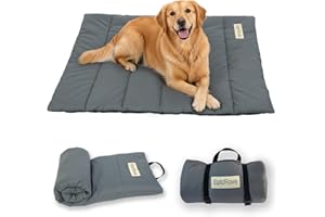 EpicRove Hundedecke für unterwegs wasserdicht – rutschfeste Hundematte 110×68 cm, waschbar Hundebett – Outdoor, Reise & Auto‑Kofferraum Komfortkissen für Hunde & Katzen (Grau)