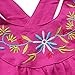 TiaoBug Baby Girls Outfits Embroideries Vest Top Flower Shorts with Headband Costume Clothes Set 9-12 Months Fuchsia