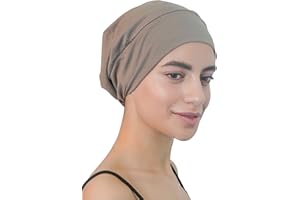 DERESINA HEADWEAR Deresina satynowa i bambusowa luźna czapka, czapka do spania na wypadanie włosów