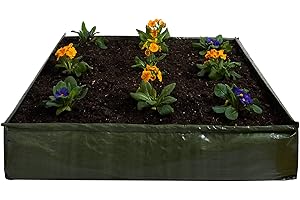 GOLDBEARUK Raised Bed Planter - Patio flower Bed - Flat Pack Planter (Large 100 x 100 x 25cm)