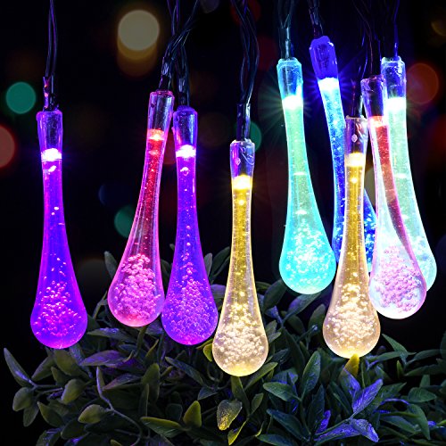 spécifications Oakleaf Guirlande solaire avec 30 LED stalactite Ampoule, extérieur 20 ft étanche Éclairage Décoration pour Mariage, Fête, Jardin, Noël Lave-vaisselle, avec capteur de lumière RVB, guirlande lumineuse extérieure Décoration de Noël