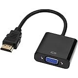 tizum HDMI to VGA Adapter/Connector/Converter Cable 1080P (Male to Female) for Media Players, Xbox, Projector, Computer, Lapt