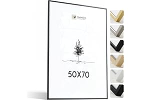 Heimlich® Ramka na Zdjęcia 50 x 70 cm, Czarna Metalowa Rama, Duża Kolaż, Aluminiowa Ramka na Dokumenty