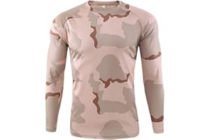 Onsoyours T-Shirt Militaire Homme Respirant Manches Longues T-Shirt Tactique Outdoor pour Homme Casual Tee Shirt Camouflag T-Shirts