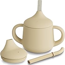 Bicchiere Antigoccia Moonkie Per Bambini 3-in-1 - Con Cannuccia, Beccuccio E Aperto, 4 Oz, Senza BPA - Foto 7