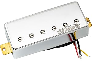 MUSICLILY Wilkinson M Series Ceramic Mini Humbucker Electric Guitar Bridge Pickup for Les Paul/Fire-bird, Chrome